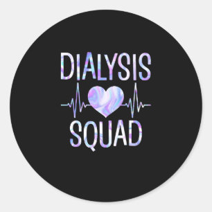 Dialyse Squad - Funny Nephrologie Hämodialyse Runder Aufkleber