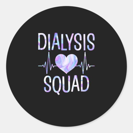Dialyse Squad - Funny Nephrologie Hämodialyse Runder Aufkleber (Vorderseite)