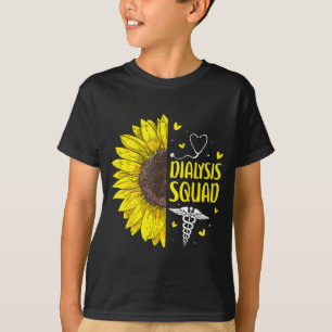 Dialyse-Team Sonnenblume Nephrologie Krankenschwes T-Shirt