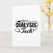 Dialyse Tech Dialysis Nurse Nephrologie Techniker Karte (Gelbe Blume)