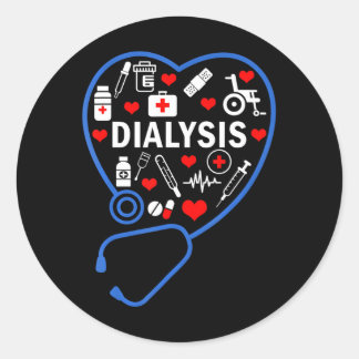 Dialyse Tech Nephrologie Hämodialyse Dialyse Runder Aufkleber