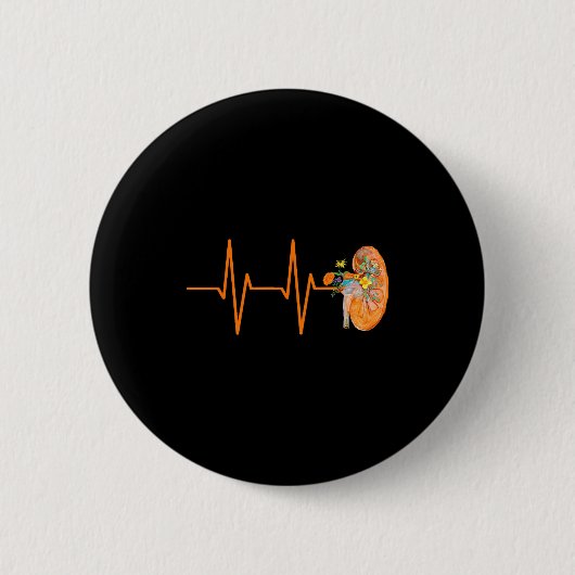Dialyse Tech Nephrologie Krankenschwester Niere He Button (Vorderseite)