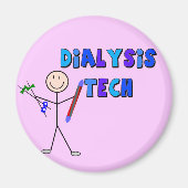 Dialyse Tech STICK MAN Design Magnet (Vorne)