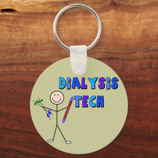 Dialyse Tech STICK MAN Design Schlüsselanhänger (Vorderseite)