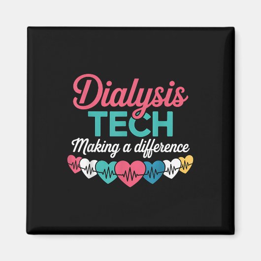 Dialyse-Techniker, der einen Unterschied macht Tec Magnet (Vorne)