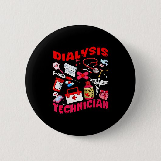 Dialyse-Techniker-Krankenschwester-Job-Tools Valen Button (Vorderseite)