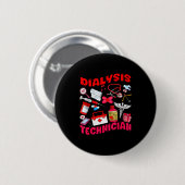 Dialyse-Techniker-Krankenschwester-Job-Tools Valen Button (Vorne & Hinten)