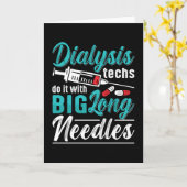 Dialyse-Techs machen es mit großen Nursen Karte (Gelbe Blume)