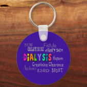 Dialyse Terminologie gibt Schlüsselanhänger lila (Vorderseite)