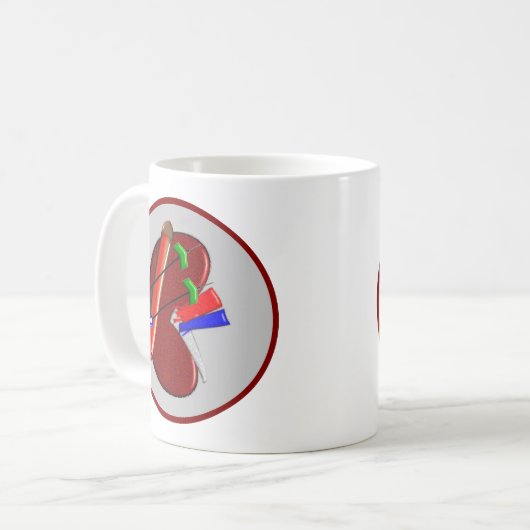 Dialyse und Nieren-Entwurfs-Geschenke Kaffeetasse (Vorderseite Links)