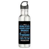 Dialyseeintragung Edelstahlflasche (Vorderseite)