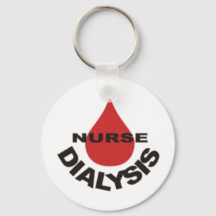 Dialysekrankenschwester-Blut-Tropfen vorbei Schlüsselanhänger
