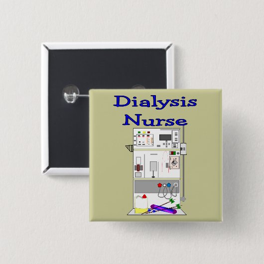 Dialysekrankenschwester-Geschenk-Einzigartiger Button (Vorne & Hinten)