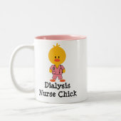 Dialysekrankenschwester-Küken-Tasse Zweifarbige Tasse (Links)