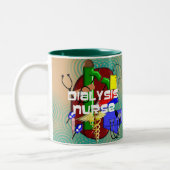 Dialysekrankenschwester-Kunst-Geschenke Zweifarbige Tasse (Links)