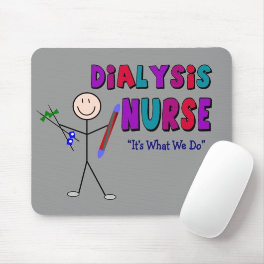 Dialysekrankenschwester-Stock-Personen-Entwurf Mousepad (Mit Mouse)