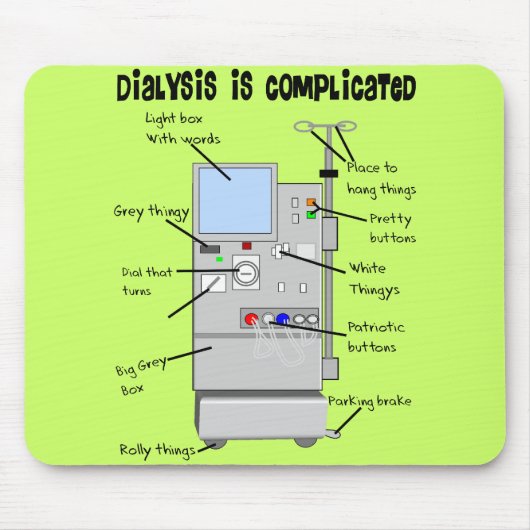 Dialysekrankenschwester/Technologie-lustige Mousepad (Vorne)