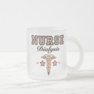 Dialysekrankenschwestercaduceus-Tasse Mattglastasse
