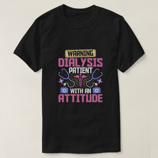 Dialysepatient mit einer Nierenstudie T-Shirt (Design vorne)