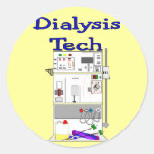 Dialysetechniker - Fresenius Maschinendesign Runder Aufkleber (Vorderseite)
