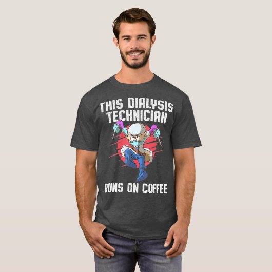 Dialysetechniker führt Nephrologie Tech T-Shirt (Vorne ganz)