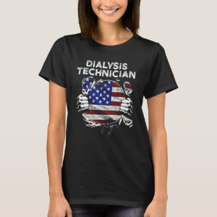 Dialysetechniker Hand geöffnet Nephrologie Tech T-Shirt