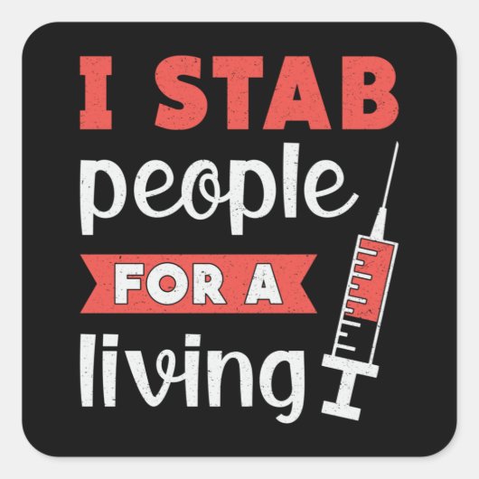 Dialysetechniker Ich halte Menschen für ein Leben  Quadratischer Aufkleber (Vorderseite)