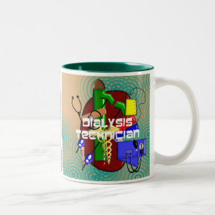 Dialysetechniker-Kunst-Geschenke Zweifarbige Tasse
