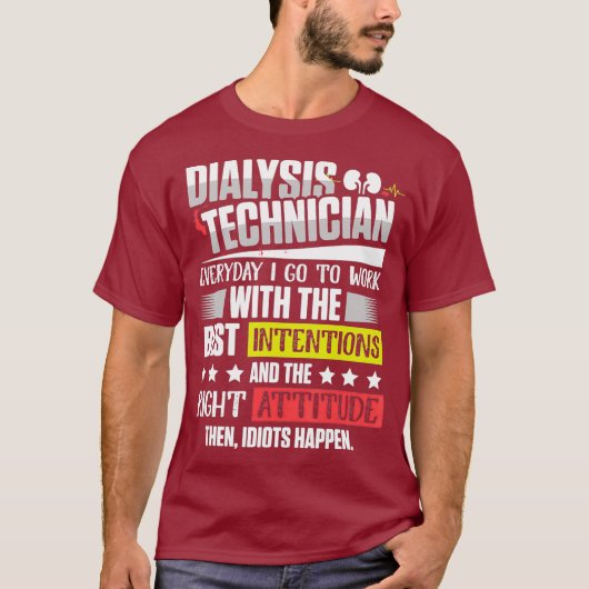 Dialysetechniker Nephrologie Tech T-Shirt (Vorderseite)
