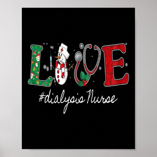 Dialysetechniker Nephrologie Weihnachtsdialyse Poster (Vorne)