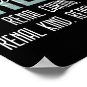 Dialysetechniker Nurse Niere Crew Nieren Gekümmert Poster (Ecke)