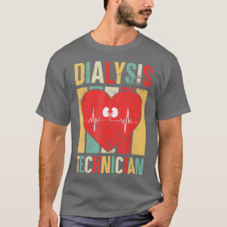 Dialysetechniker Retro Herz Nephrologie Tech T-Shirt