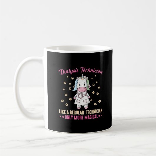 Dialysetechniker Unicorn Nurse Nephrologist Kaffeetasse (Links)