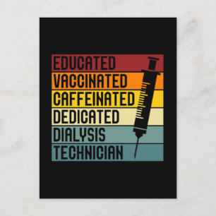 Dialysetechniker Zitat Dialyse Tech Nephrologie Feiertagspostkarte