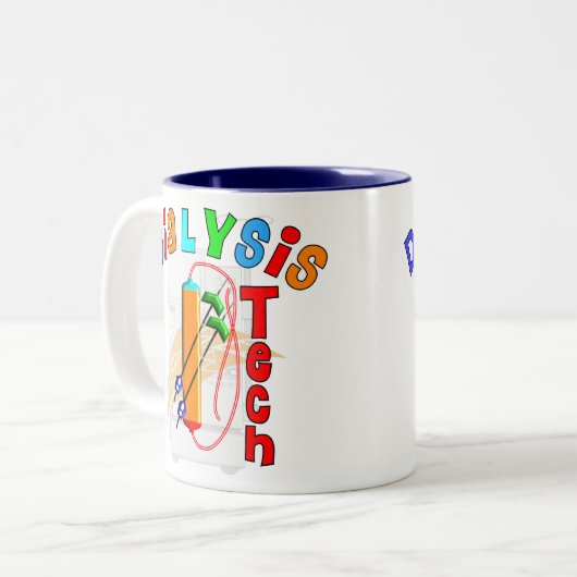 DialyseTechnologie-Geschenke Zweifarbige Tasse (Vorderseite Links)