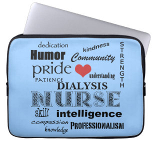 Dialysezoll Krankenschwester-Attribute/Blue-13 Laptopschutzhülle