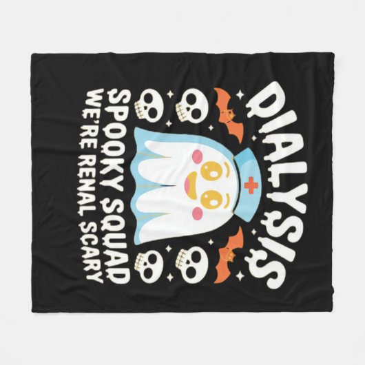 Dialysis Nephrologie Nurse Niedlich Halloween Spoo Fleecedecke (Vorderseite (Horizontal))
