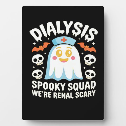 Dialysis Nephrologie Nurse Niedlich Halloween Spoo Fotoplatte (Vorderseite)