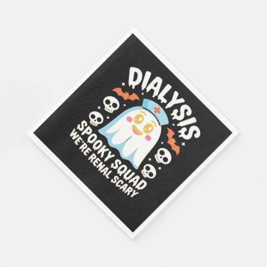 Dialysis Nephrologie Nurse Niedlich Halloween Spoo Serviette (Ecke)