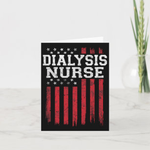 Dialysis Nurse American Flag Usa Patriot Patriotic Karte