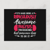 Dialysis Nurse Awesome Dialysis Technician Tech Postkarte (Vorderseite)