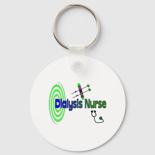 "Dialysis Nurse" Einmalige Grafikgeschenke Schlüsselanhänger (Vorderseite)