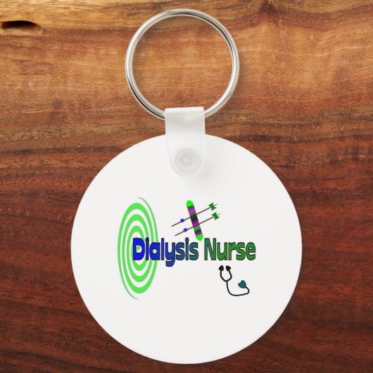 "Dialysis Nurse" Einmalige Grafikgeschenke Schlüsselanhänger (Vorderseite)