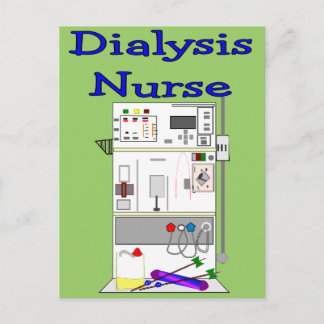 Dialysis Nurse Geschenke Einzigartiges Maschinende Postkarte