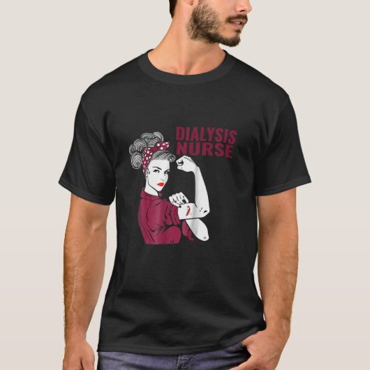 Dialysis Nurse Nephrologie Tech T-Shirt (Vorderseite)