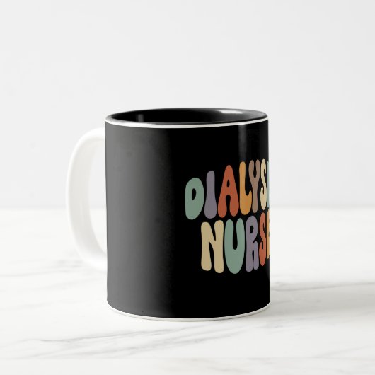 Dialysis Nurse Proud Beruf Zweifarbige Tasse (Vorderseite Links)