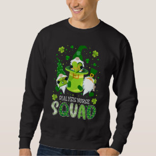 Dialysis Nurse Squad Pflege St Patrick Day Gnomes Sweatshirt