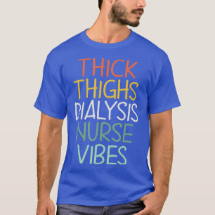 Dialysis Nurse Vibes Curvy Retro T-Shirt