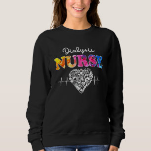 Dialysis Nurse Watercol Liebe Heart Stethoscope Rn Sweatshirt