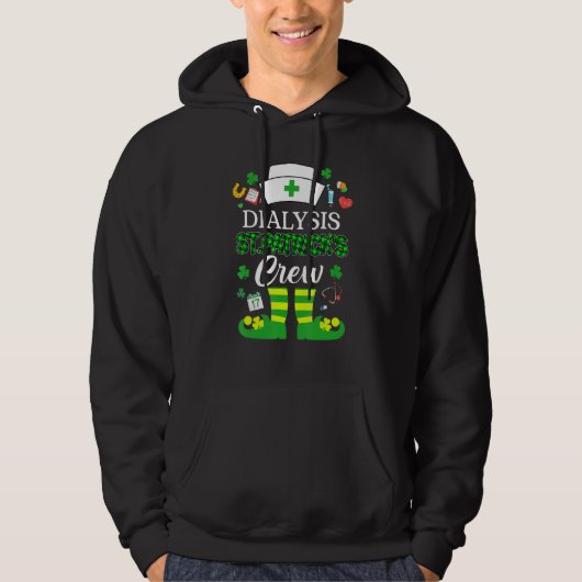 Dialysis Patricks Nurse Crew St Patrick Day Leprec Hoodie (Vorderseite)